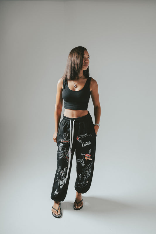 STAY DOWN OVERSIZED SWEATPANTS - CUFFED