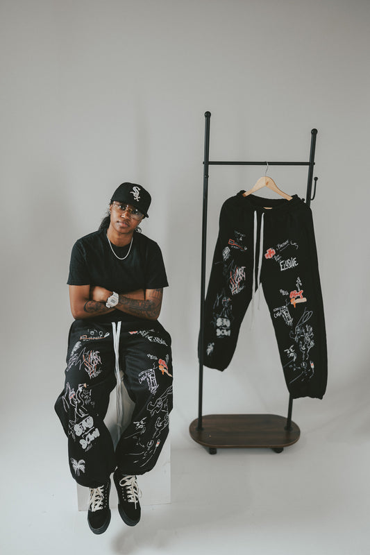 STAY DOWN OVERSIZED SWEATPANTS - CUFFED